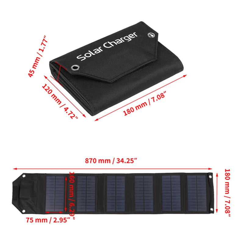 100W/80W/60W Foldable Solar Panel Charging Bag