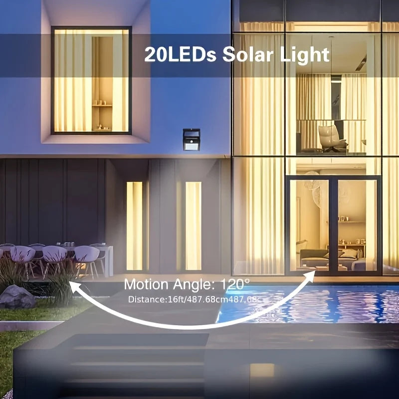 1/2/4pcs Sensor Solar Outdoor Wall Lights