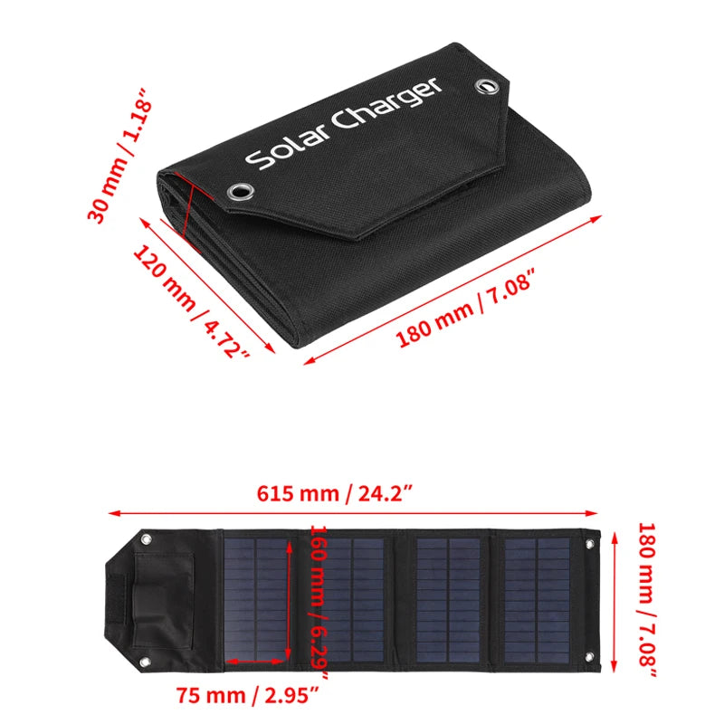 100W/80W/60W Foldable Solar Panel Charging Bag