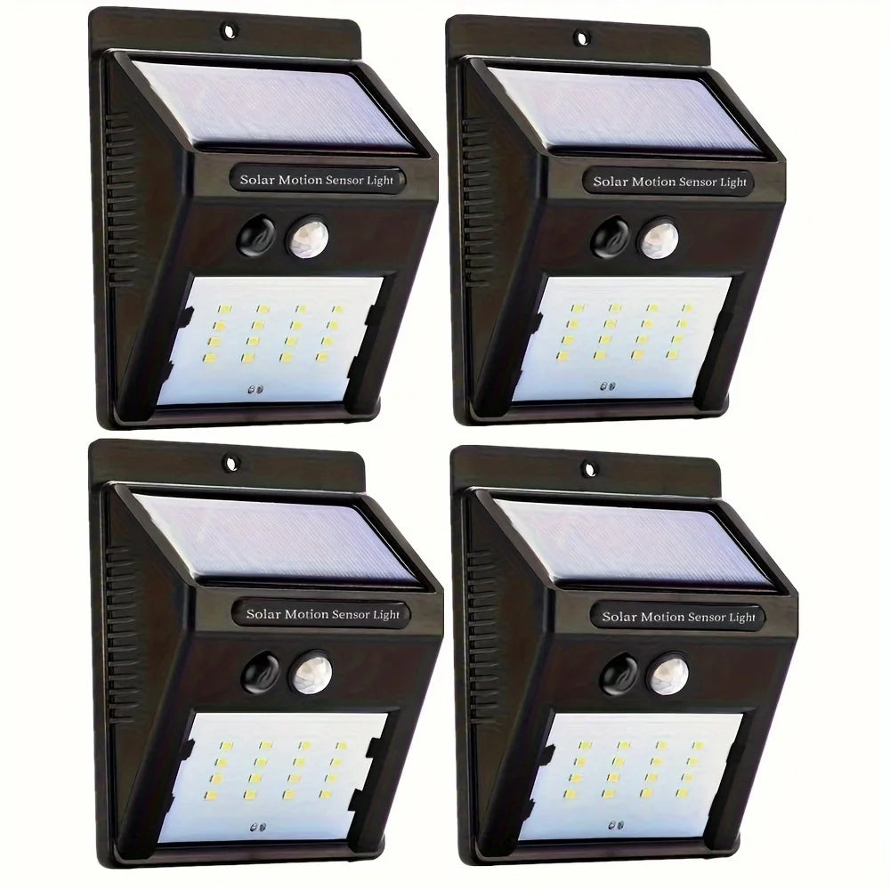 1/2/4pcs Sensor Solar Outdoor Wall Lights