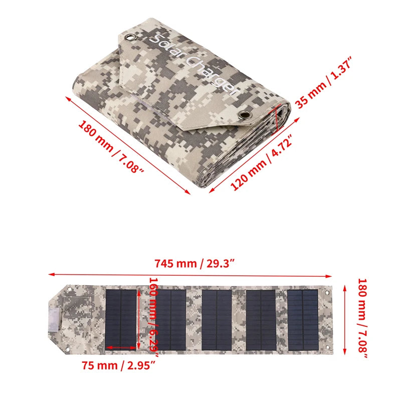 100W/80W/60W Foldable Solar Panel Charging Bag