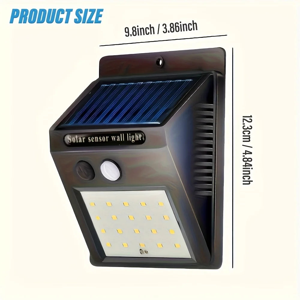 1/2/4pcs Sensor Solar Outdoor Wall Lights